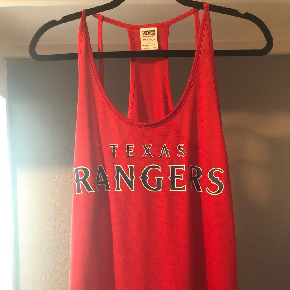 VS Pink Texas Rangers tank